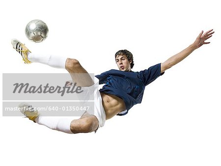 Pleine forme ballon de soccer player