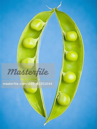 Close-up of peas in pods