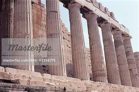 Low angle view of ancient columns