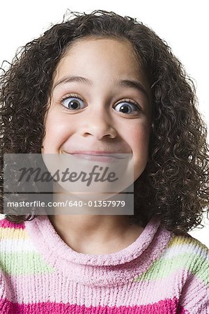 Portrait eines Mädchens, das Lächeln