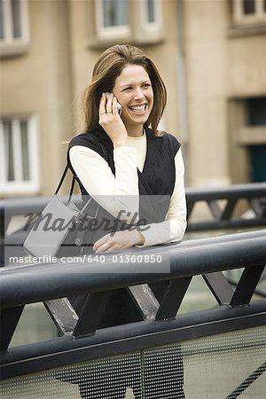 Young woman talking on a mobile phone