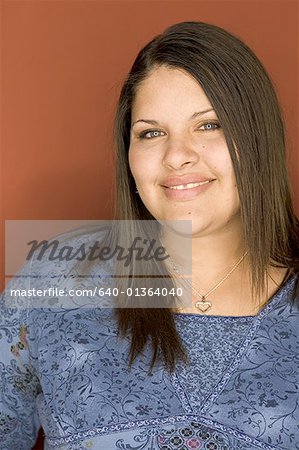 Portrait of a teenage girl smiling