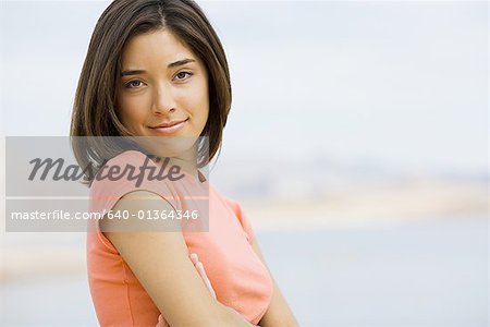 Portrait of a young woman smiling