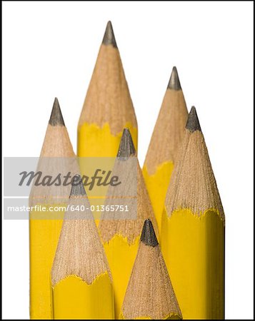 Close-up of the top of pencils