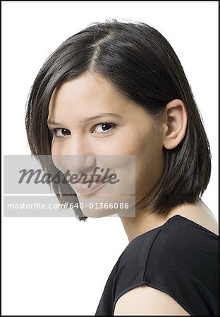 Portrait of a young woman smiling