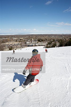 Child Snowboarding, Collingwood, Ontario, Canada