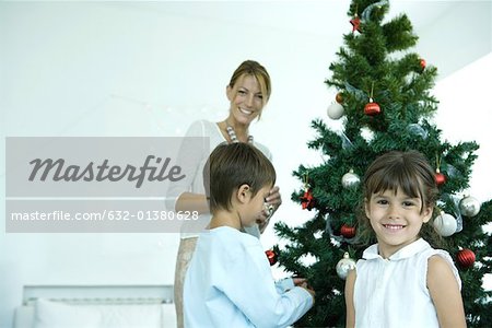 Décoration d'arbre de Noël de famille