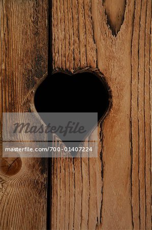 Heart-shaped Hole in Wood