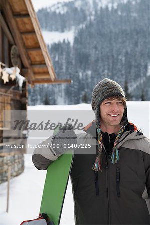 Porträt der Snowboarder