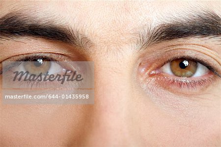 Close up of man's eyes