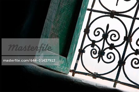 Window with wrought ironwork