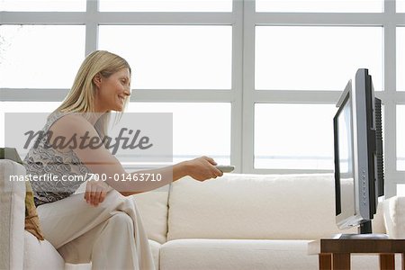 Woman Watching Television