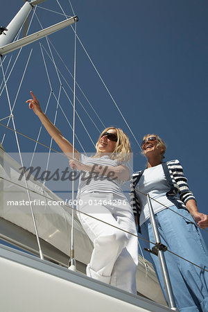 Mother and Daughter on Sailboat