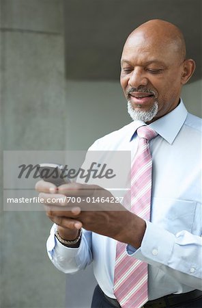 Businessman Reading Text Message
