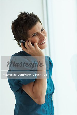 Woman Using Cellular Phone