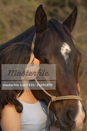 gros plan sur la tête d'un cheval Stock Photo