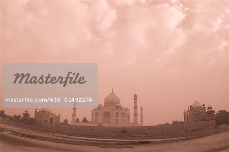 Mausoleum at the riverside, Taj Mahal, Agra, Uttar Pradesh, India