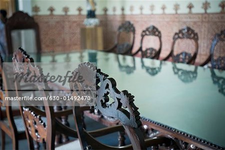 Dining table in a cathedral, Se Cathedral, Old Goa, Goa, India