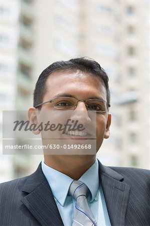 Porträt von einem Geschäftsmann, Lächeln