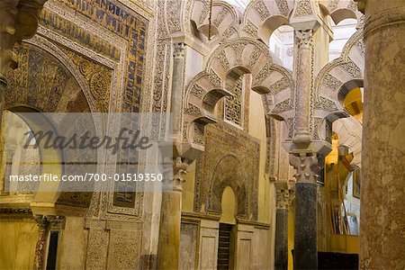 Architectural Detail in Mezquita, Cordoba, Spain