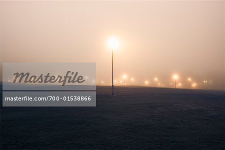 Lumières, parcours de Golf, Edimbourg, Midlothian, Écosse, ru