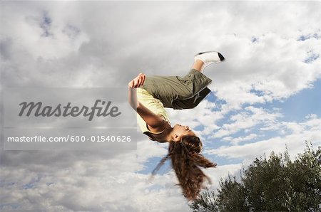 Girl Doing Somersaults