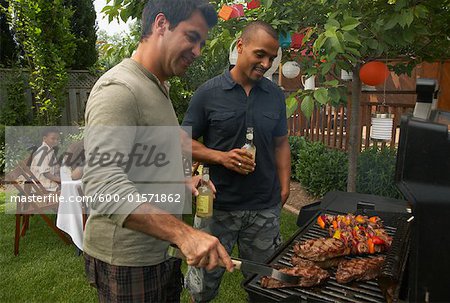 Men at Barbecue