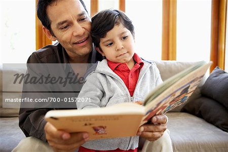 Father Reading to Son