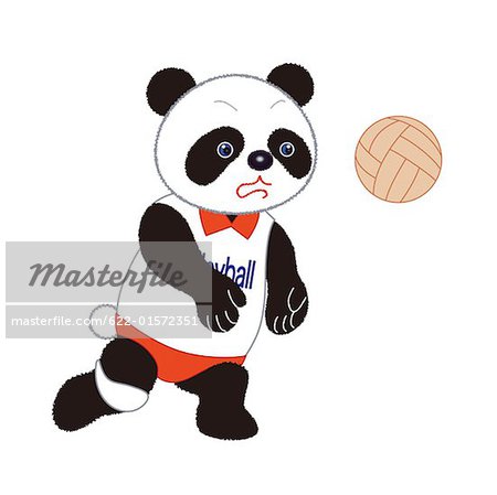 Joueuse de volley-ball Panda