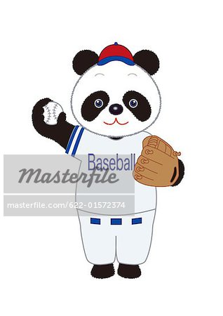 Joueur de Baseball de Panda