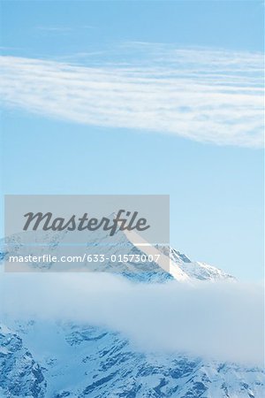 Schweiz, Wolken, die Sie über schneebedeckten Berge bewegen