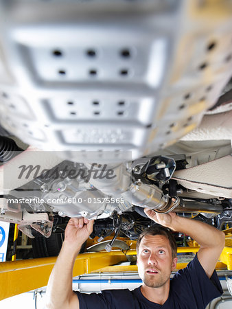 Man Working on Car