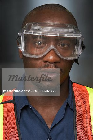 Worker with Hearing Protection