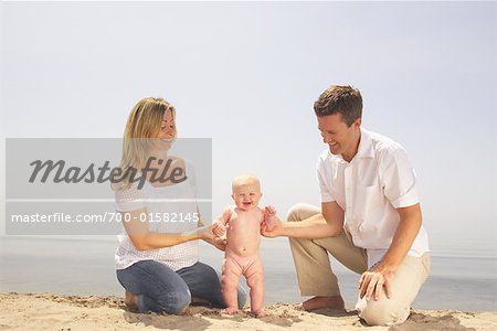 Famille sur la plage