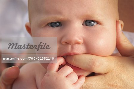 Close-up of Teething Baby