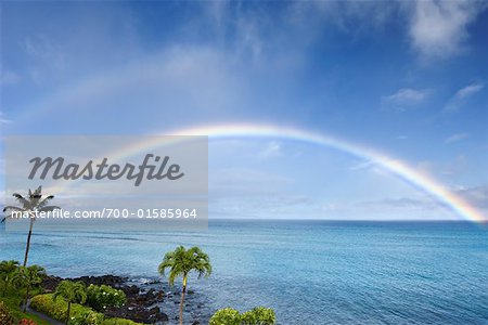 Regenbogen über Ozean, Maui, Hawaii, USA