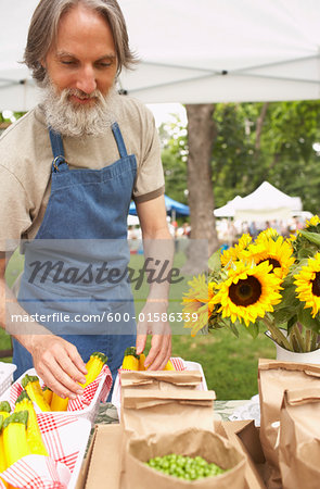 Grocer at Farmers Market