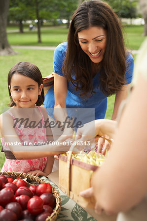 Mother and Daughter at Farmers Market