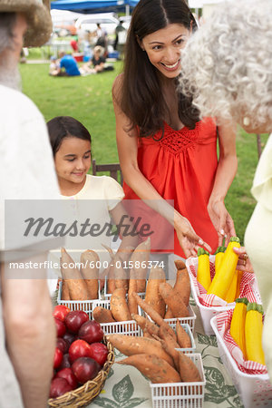 Mother and Daughter at Farmers Market