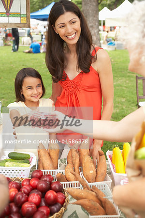 Mother and Daughter at Farmers Market