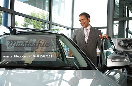 Car Salesman Selling Car