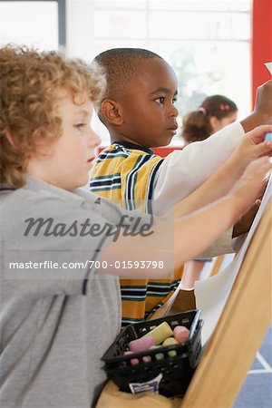 Children Drawing in Daycare