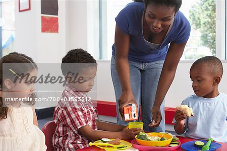 Children Eating at Daycare