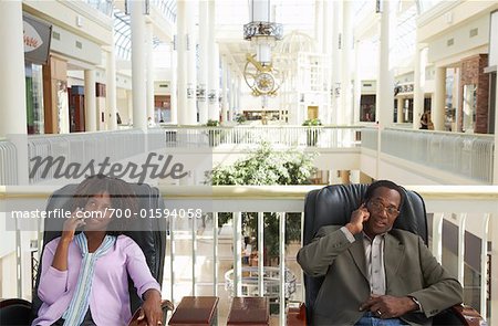 People at the Mall, Talking on Cellular Phones