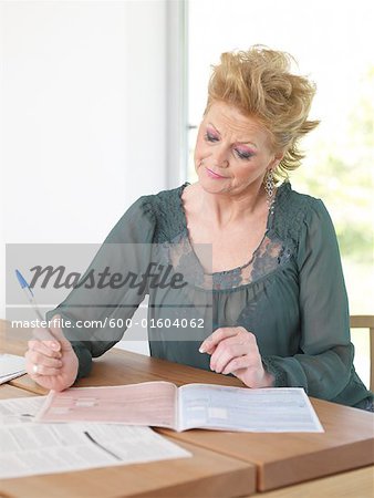 Woman Doing Taxes