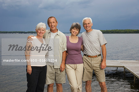 Couples on Dock by Lake