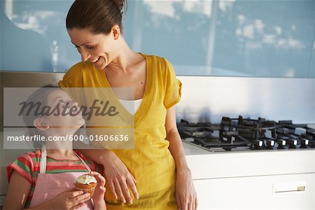 Mother and Daughter in Kitchen