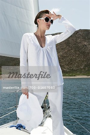 Woman on Sailboat, Dodecanese, Greece