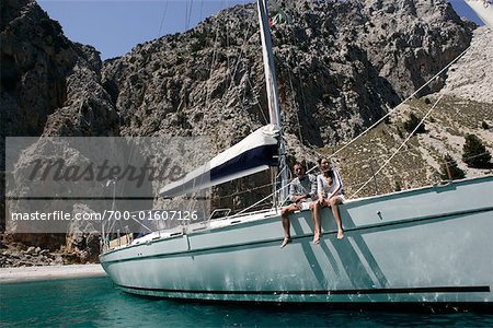 Couple on Boat, Dodecanese, Greece