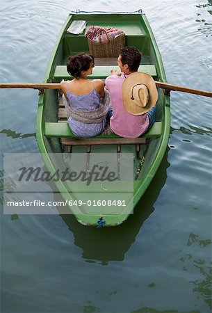 Homme et femme dans un bateau